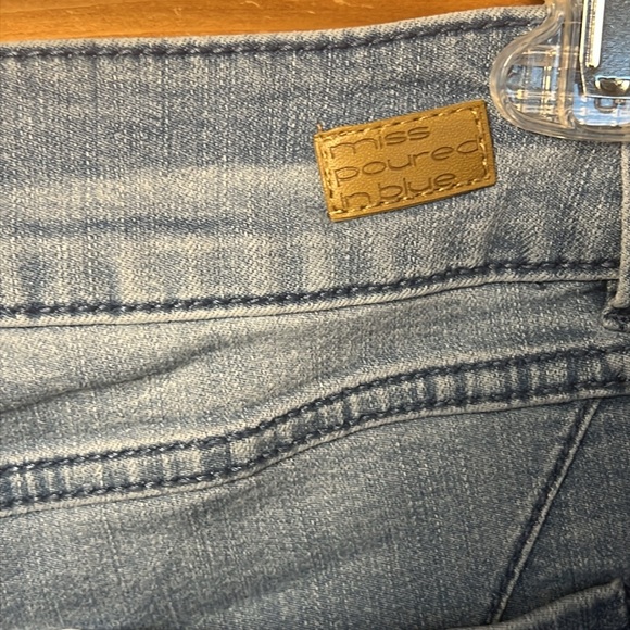 Miss Poured In Blue Jeans Womens Size 10 Skinny Light Wash Stretch Faded Casual - Picture 6 of 10
